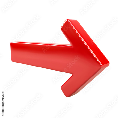 3d render red arrow symbol.