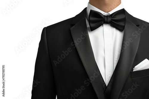 Tuxedo Suit Mockup on Transparent Background