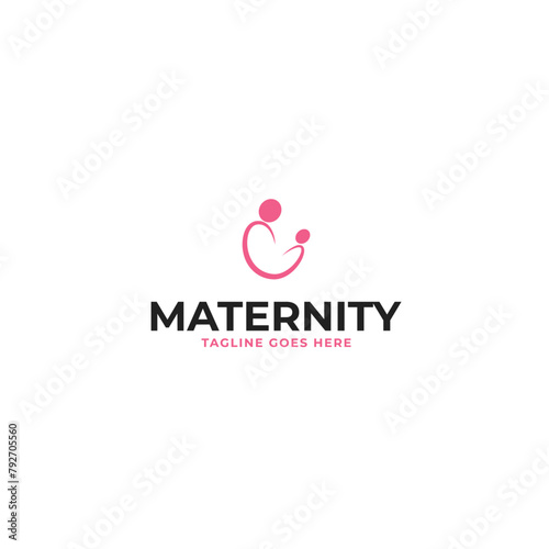 Child care maternity logo design illustration idea