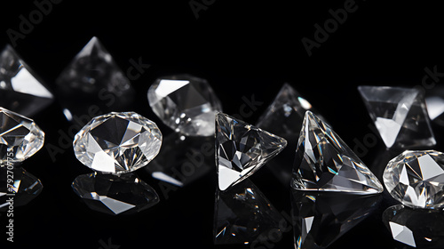 Diamonds on a black background 