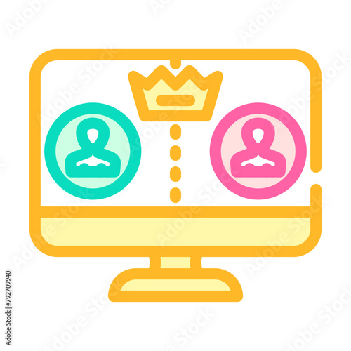 moderator control color icon vector. moderator control sign. isolated symbol illustration