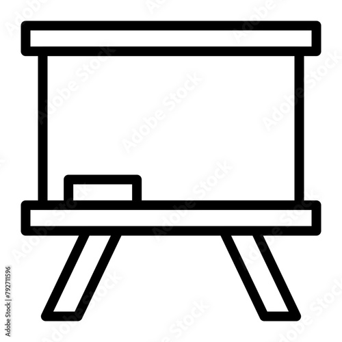 Whiteboard Vector Line Icon Design