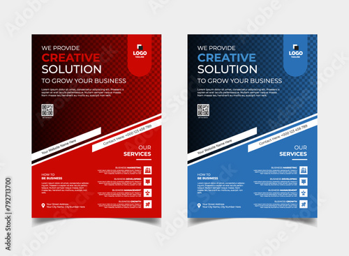 Corporate business flyer template design for marketing, promotion, advertise, publication, coverpage.