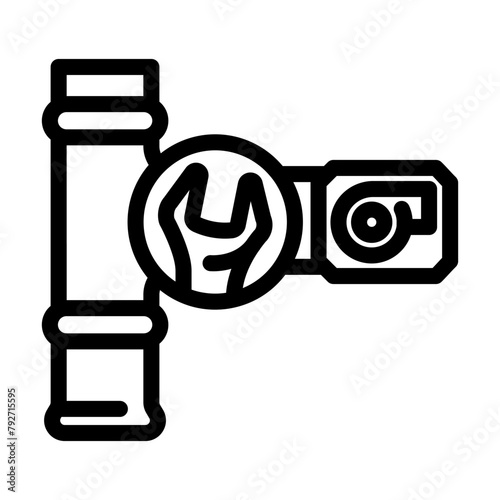 air change per hour ach line icon vector. air change per hour ach sign. isolated contour symbol black illustration