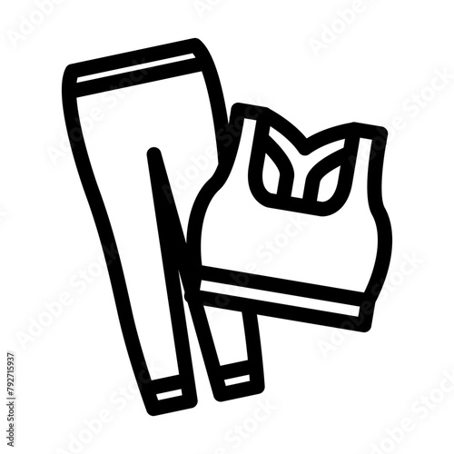 activewear clothing line icon vector. activewear clothing sign. isolated contour symbol black illustration