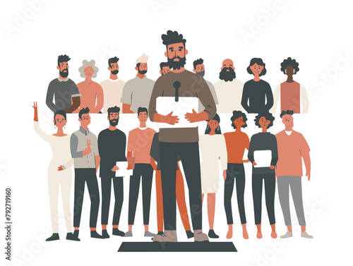 Animated Captivating Public Speaker Presentation: Gesture, Narrative, Visuals