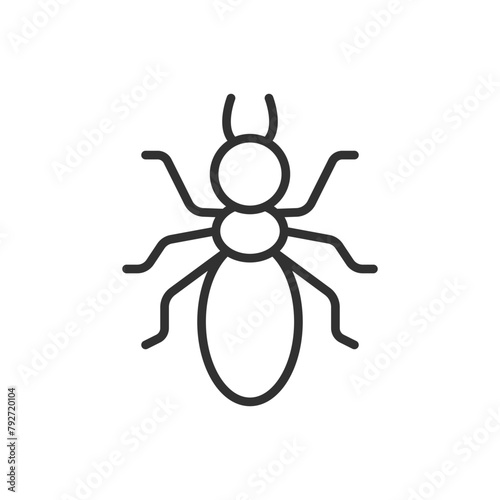 Ant, linear icon. Line with editable stroke