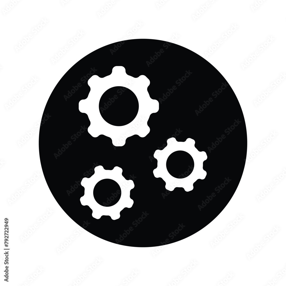 Settings icon with settings sign. Settings icon and customize, setup, manage, process symbol with background.