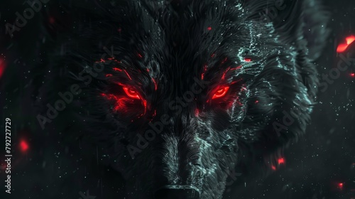 a cool amazing wolf illustration background for wallpaper in HD