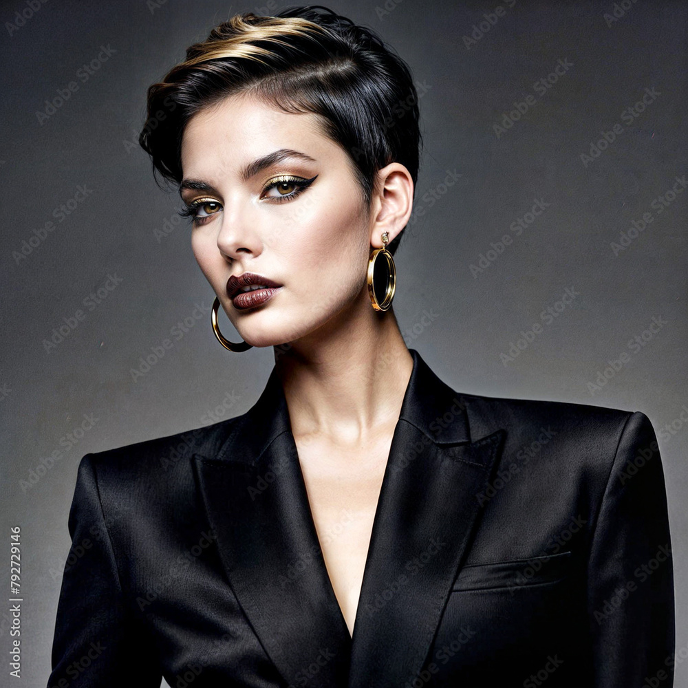 A Painting of Timeless Elegance: Flawless Beauty with a Touch of Fashion and Care A Painting of Timeless Elegance: Flawless Beauty with a Touch of Fashion and Care