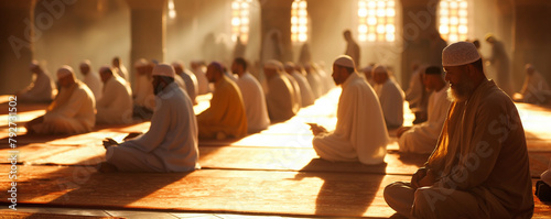 Muslims participating in an interfaith dialogue. photo