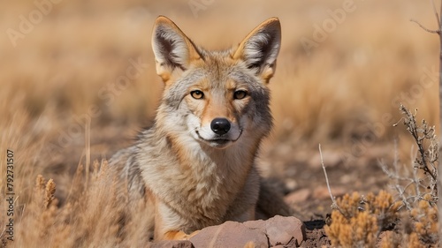 At the Rocky Mountain Arsenal National Wildlife Refuge, which is located close to Denver, Colorado, a vigilant coyote 