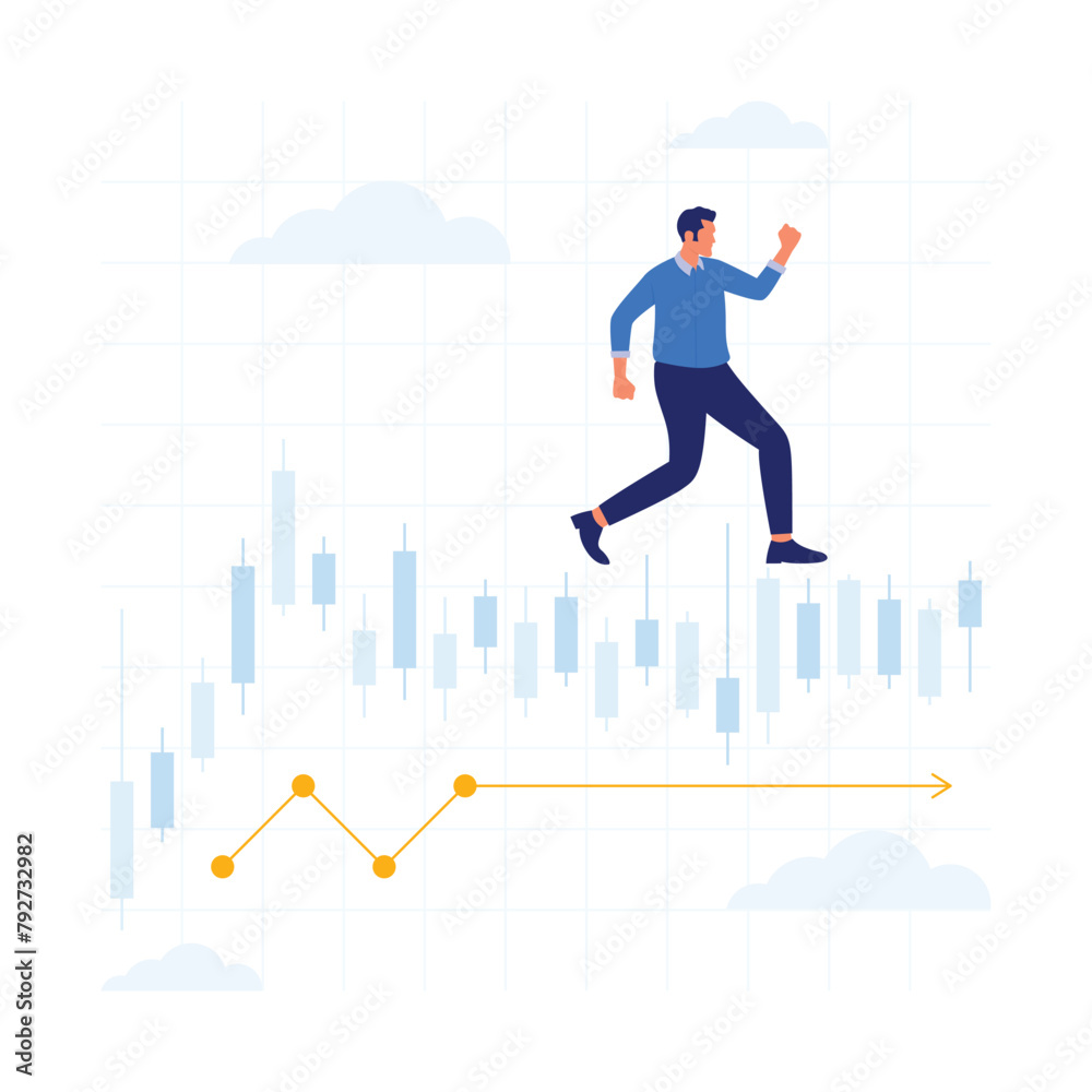 Candlestick financial analysis trading Chart and consolidation illustration Candlestick financial analysis trading Chart and consolidation illustration