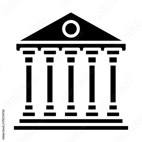 Bank glyph icon photo