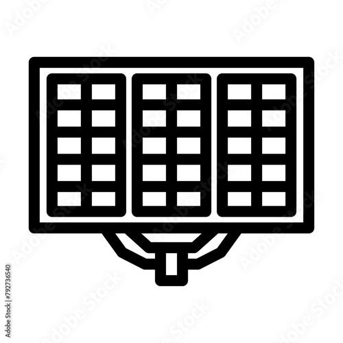 array solar panel line icon vector. array solar panel sign. isolated contour symbol black illustration