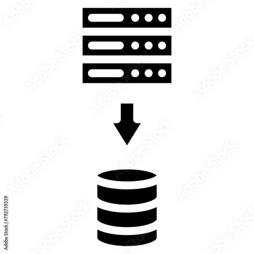 Data Transaction Vector Icon Design Illustration