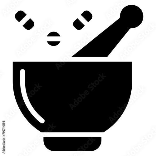 Mortar Vector Icon Design Illustration