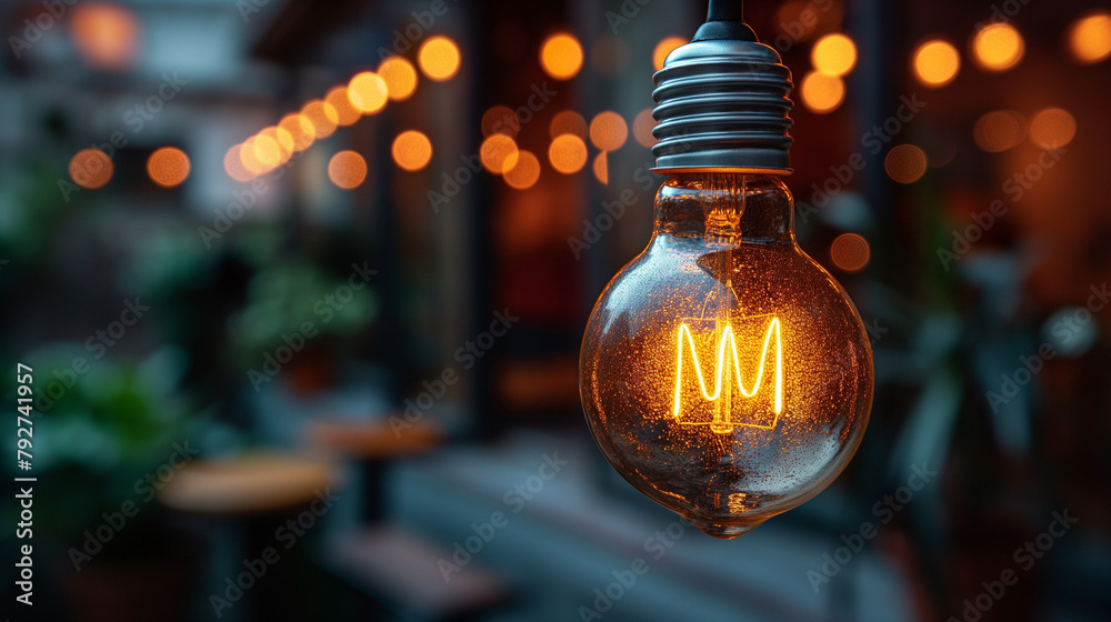 Innovation in the digital world. electric light design for cafe Innovation in the digital world. electric light design for cafe