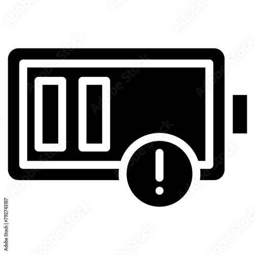 Empty Battery Vector Icon Design Illustration