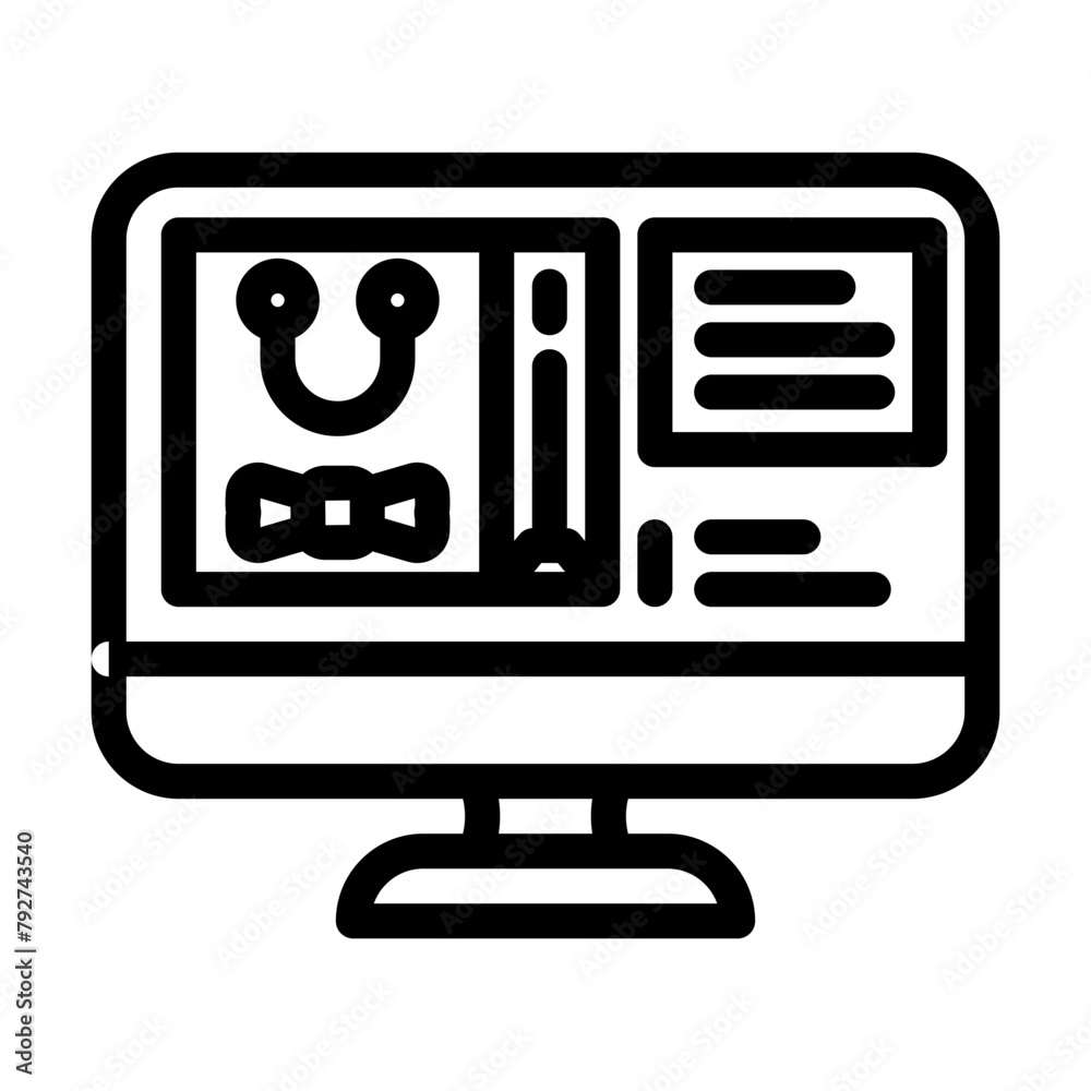 virtual swag bag line icon vector. virtual swag bag sign. isolated contour symbol black illustration virtual swag bag line icon vector. virtual swag bag sign. isolated contour symbol black illustration