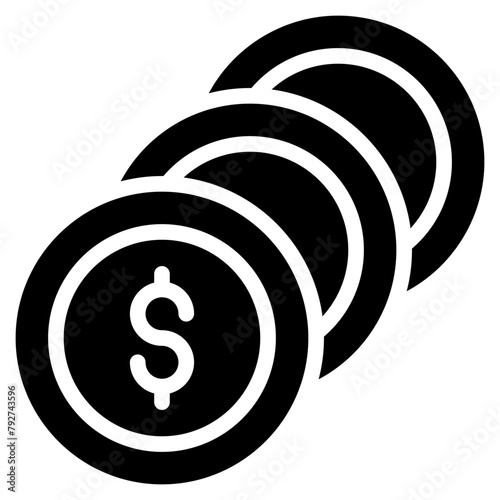 Coin Vector Icon Design Illustration