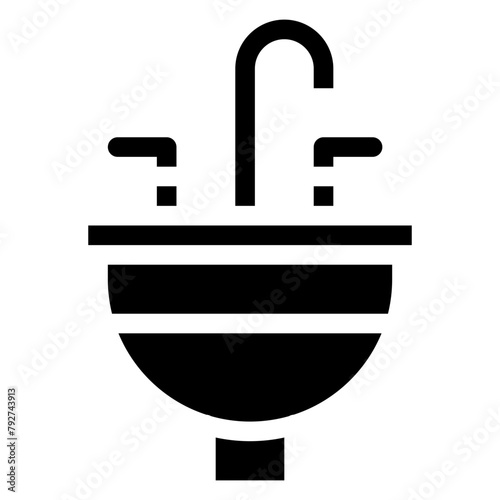 Washbasin Vector Icon Design Illustration