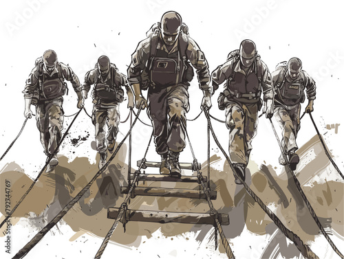Animated Obstacle Course Endurance Building for Combat: Recruits' Limitless Determination