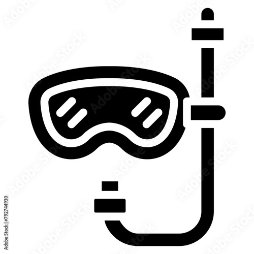 Diving Mask Vector Icon Design Illustration