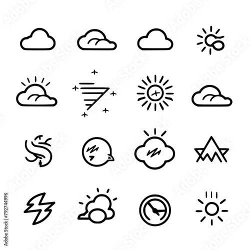 weather icons, sun icon, cloud icon, rain icon, storm icon, moon icon, snow icon, wind icon, temperature icon, cloudy icon, weather, icon, sun, vector, set, cloud, rain, symbol, illustration, storm