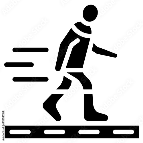 Running Vector Icon Design Illustration