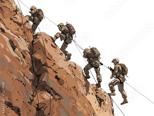 Special Forces Abseiling Mission: A Showcase of Military Precision and Teamwork
