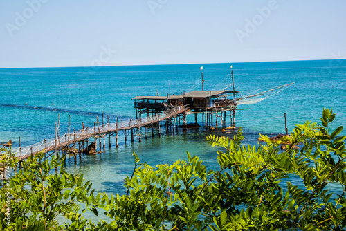 Un trabocco lungo la Costa dei Trabocchi in Abruzzo photo