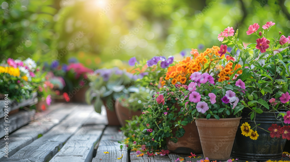 Gardening enthusiasts nurture plants and flowers with care and devotion Gardening enthusiasts nurture plants and flowers with care and devotion