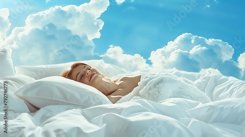 Serene Sleep in the Clouds. Generative ai