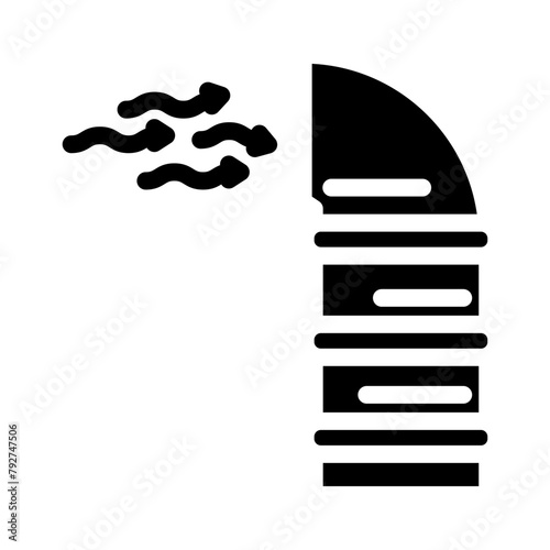 fresh air intake ventilation glyph icon vector. fresh air intake ventilation sign. isolated symbol illustration