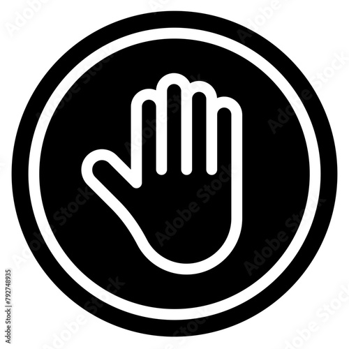 Stop Vector Icon Design Illustration
