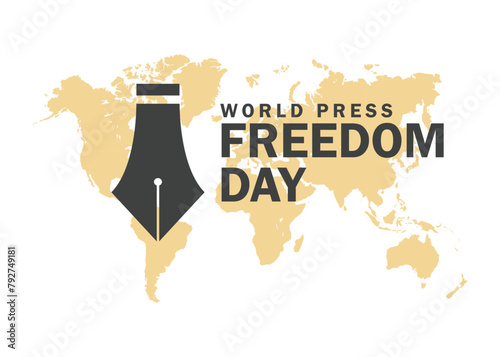 World Press Freedom Day Concept Illustration Vector, Suitable For Poster Or Other