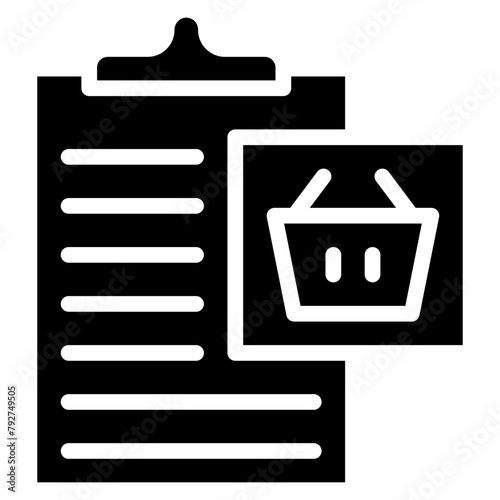 Shopping List Vector Icon Design Illustration