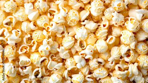 Sweet Caramel Popcorn Close-up Background
