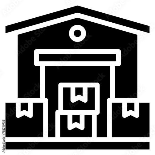 Warehouse Vector Icon Design Illustration