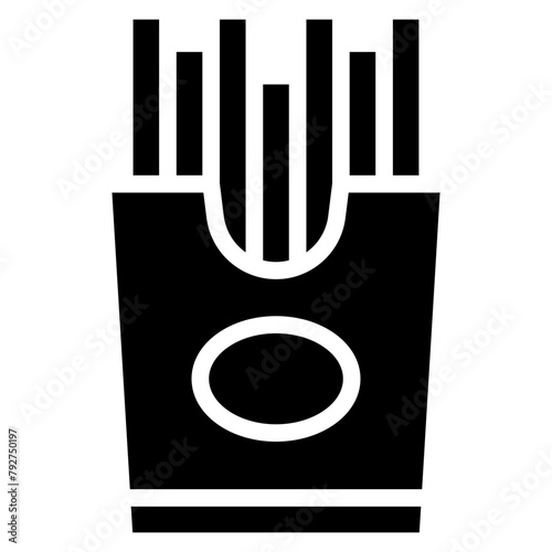 French Fries Vector Icon Design Illustration
