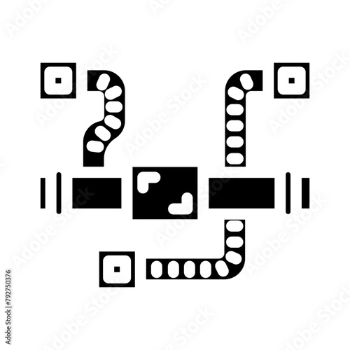 ductwork ventilation glyph icon vector. ductwork ventilation sign. isolated symbol illustration