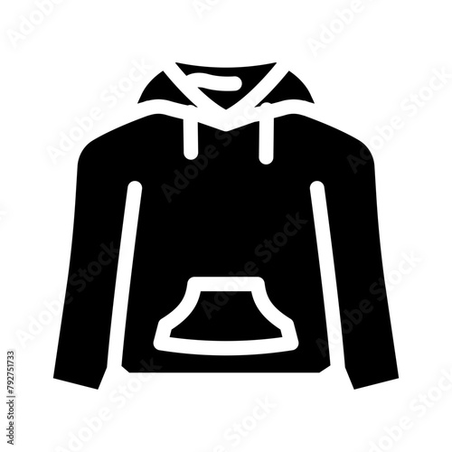 hoodies clothing glyph icon vector. hoodies clothing sign. isolated symbol illustration