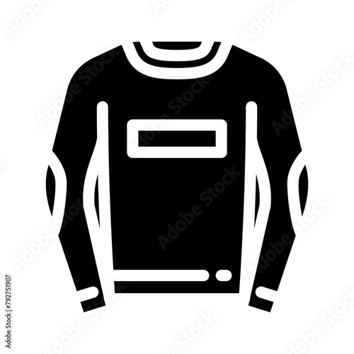 sweatshirt clothing glyph icon vector. sweatshirt clothing sign. isolated symbol illustration