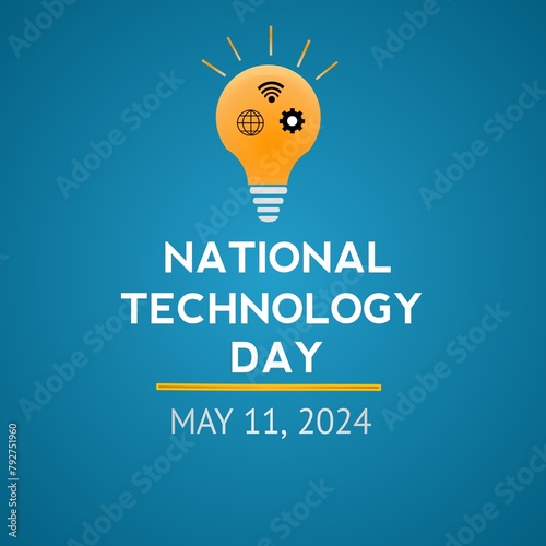 National technology day may 11 concept banner background poster banner illustration 