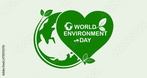 world environment day and the green world of environmentally friendly cities Help save the world concept The concept of protecting the world's environment Vector illustration