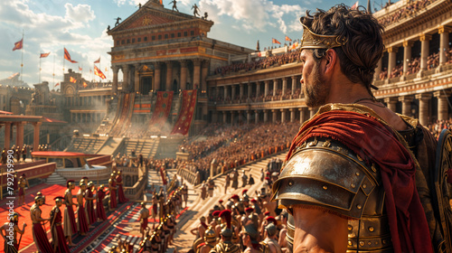 Festivities being held by ancient Romans