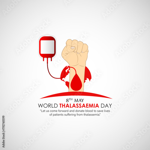 Vector illustration of World Thalassaemia Day social media feed template