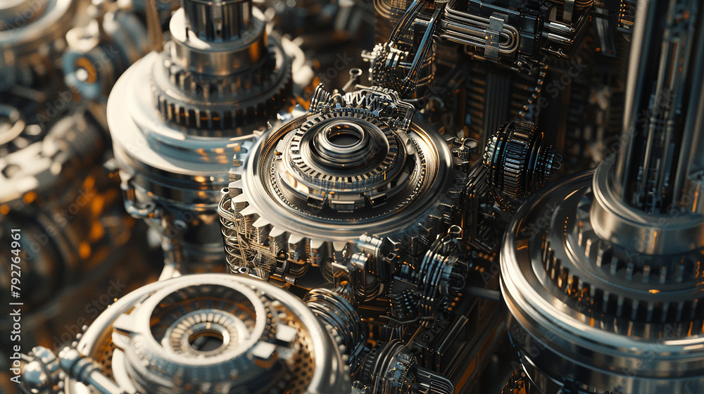 A steampunk machine with gears and cogs. A steampunk machine with gears and cogs.