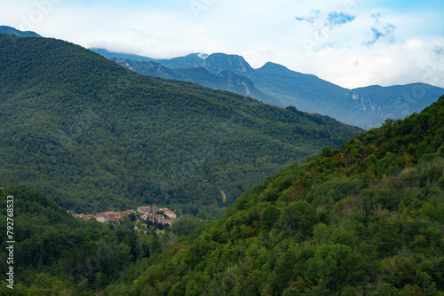 Mountain landscape near Casola in Lunigiana  Tuscany  Italy